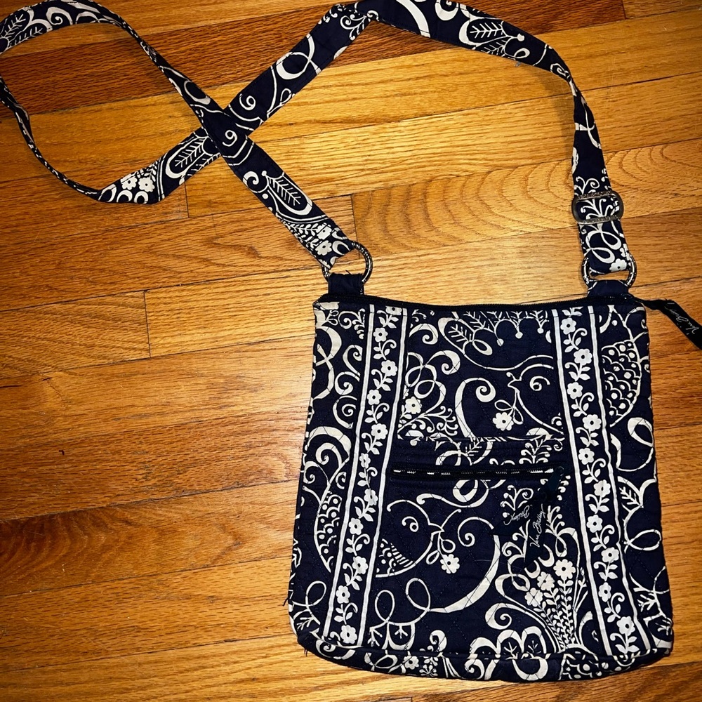 Vera Bradley Blue and White Patterned Crossbody Bag